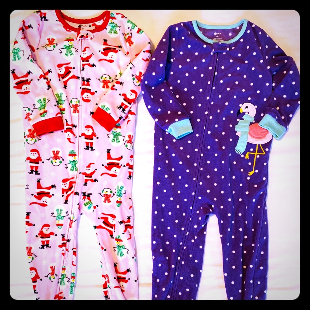 BUNDLE: 2 Carters Fleece Jammies - 4T